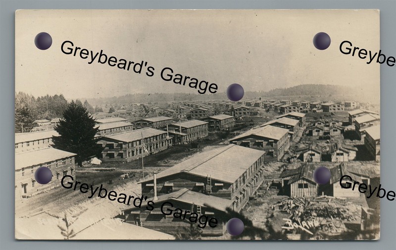 RPPC Military Camp Lewis AMERICAN LAKE WA Vintage Real Photo Postcard