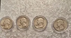 🔥 1940-64 Washington Quarter 90% Silver Circulated $1 Face Value 4 Quarters🔥