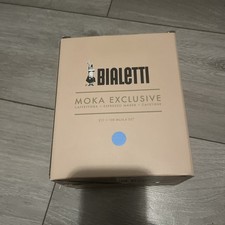 Image of Bialetti Moka Express Exclusive Blue 3 Cup Espresso Stovetop Coffee Maker BNIB