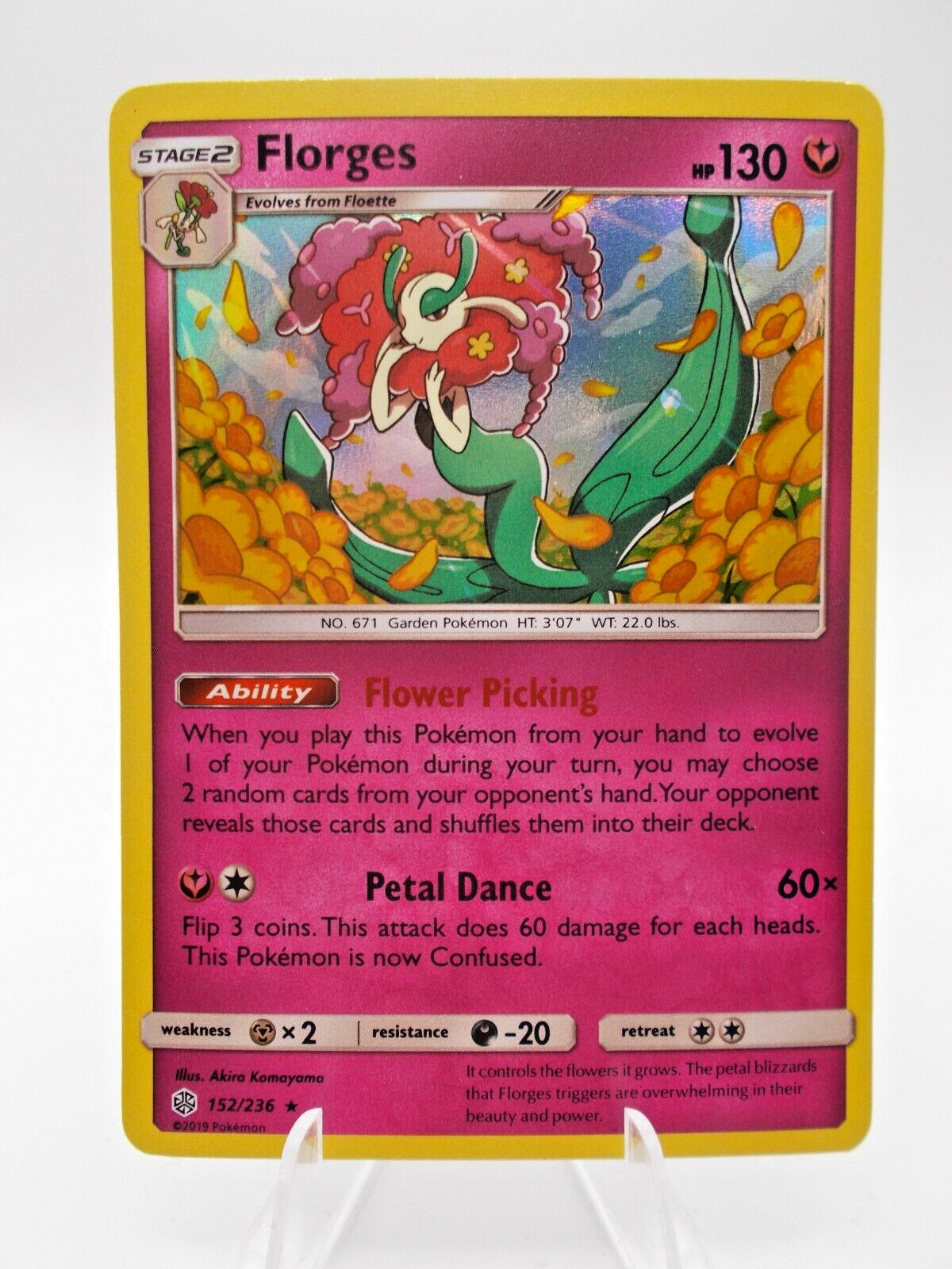 Florges 152/236 S&M - Cosmic Eclipse Pokémon TCG Holo Near Mint/Mint