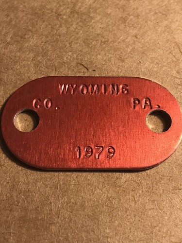 1979 Dog License Tag - Wyoming County, Pennsylvania 