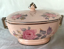 LIMOGES..GLO PECHE WARE..ROSE MARIE..COVERED SERVING DISH