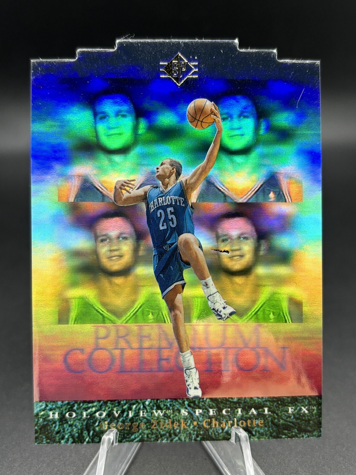 1995-96 SP Holoview Special FX DIE-CUT #4 George Zidek RC Hornets