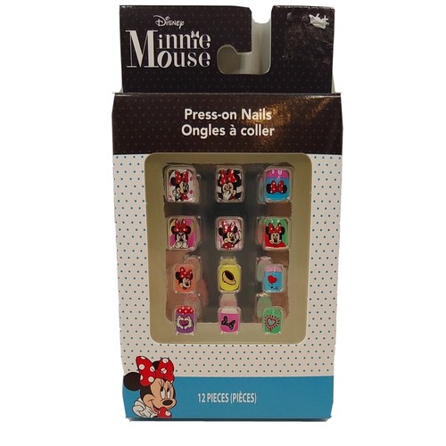 Disney Minnie Mouse Finger Nails 12 piece new Press & Stick - Picture 2 of 3