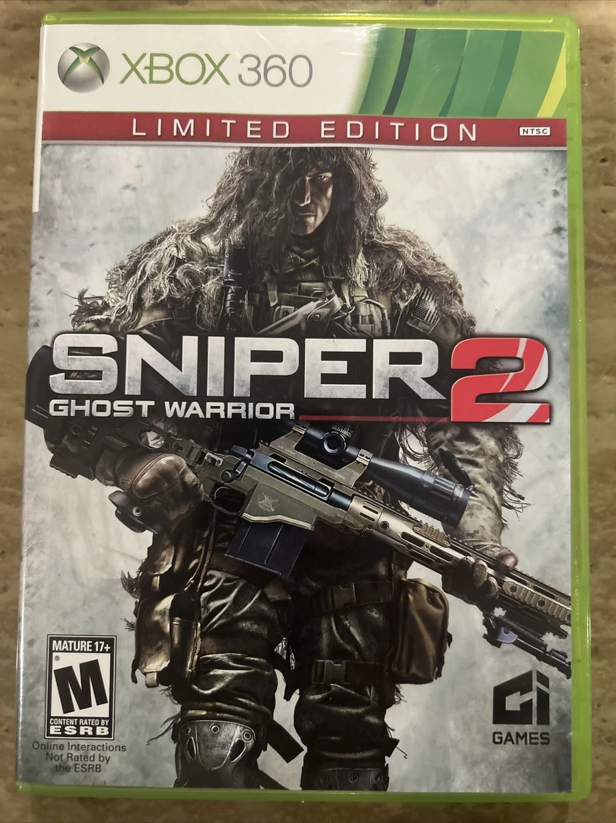 Sniper 2 Ghost Warrior Limited Edition for XBOX 360 COMPLETE Free Shipping