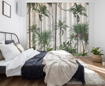 3D Coconut Palm ZHUA3641 Photo Curtain Window Blockout Fabric Amy 2024