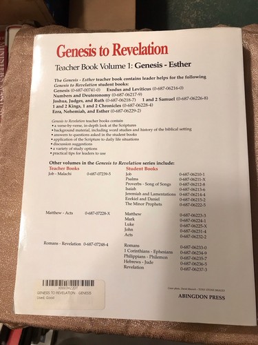 Genesis to Revelation Volume 1-4: Genesis - Revelation Teacher Books - Picture 2 of 12