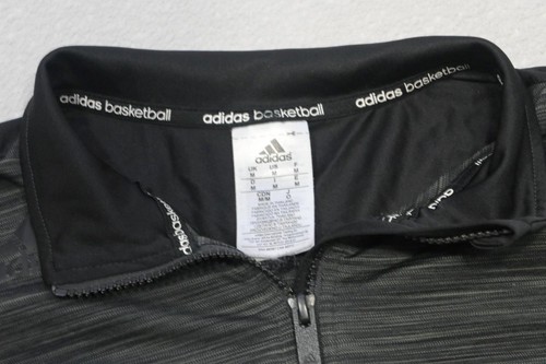Adidas Basketball Jacket Gray 1/4 Zip Performance Athletic Womens Sz Medium - Picture 6 of 8