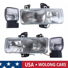 LH RH Headlight & Conrner Lamp for Nissan UD 1800 -3300 1995-2010 W/ Bracket A⁺