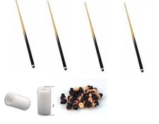 4 Billard Queues 90 - 140 cm + Zubehör, 10 L...
