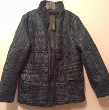 Jobis Size 16-18 Quilted Padded Green Designer Coat / Jacket New Bnwt ❤️