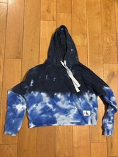 Calvin Klein Jeans Hoodie Size Small Women s Blue Winter Long Sleeve Short