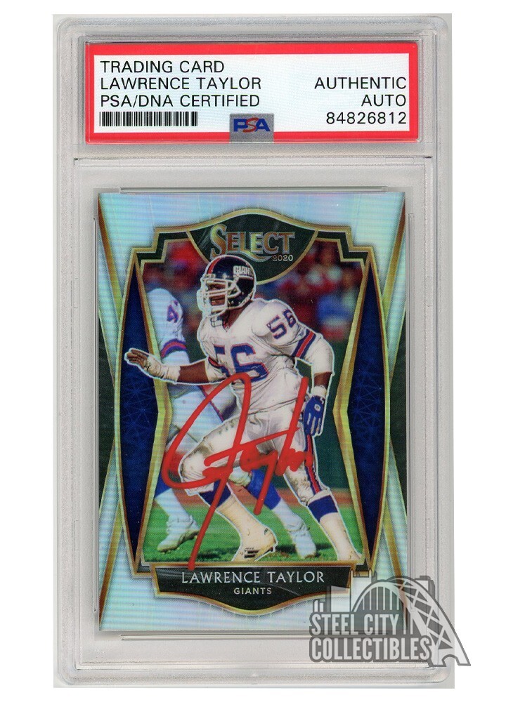 Lawrence Taylor 2020 Select Premier Level Silver Auto Card #110 PSA/DNA (Red) 