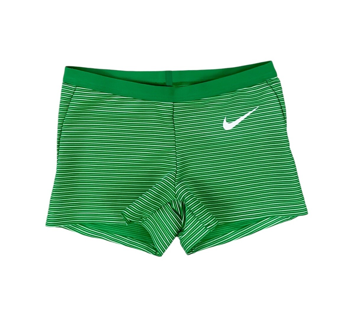 Новые женские шорты для легкой атлетики Nike Pro Elite размера M зелено-белые AO8486