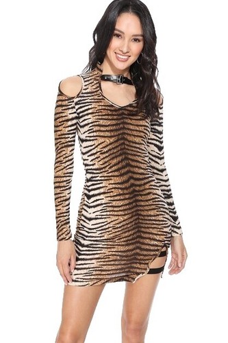 Gray Leopard Print T-Shirt Dress Women's Size Small Casual Rolled Sleeve |  eBay