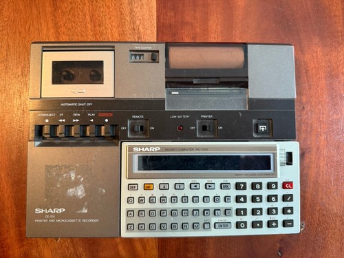 Sharp PC-1261 Avec CE-125 – Ordinateur De Poche Vintage – Fonctionne