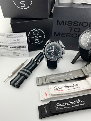 Omega X Swatch Set Of 3 Mission on Mars/Moon/Mercury With $150