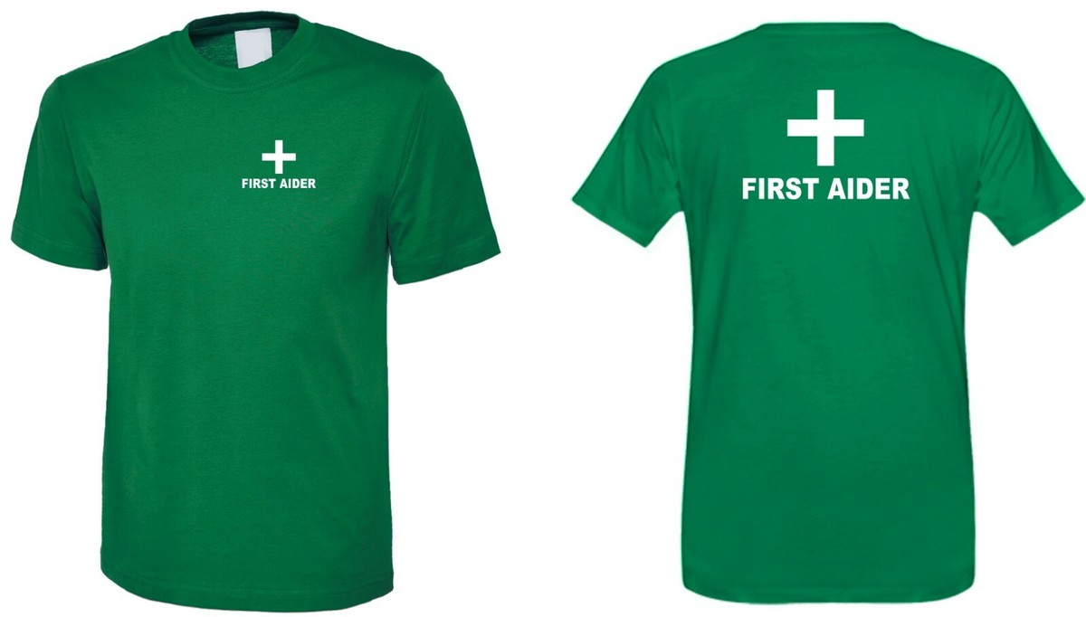 FIRST AID FIRST AIDER T-SHIRT Printed tshirt Green New work wear