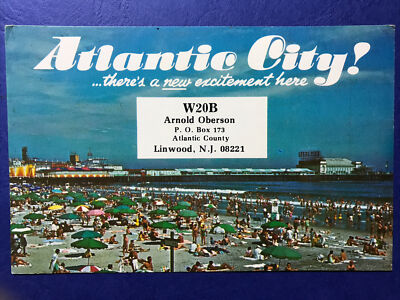 QSL Card W2OB Op. ARNOLD OBERSON ATLANTIC COUNTY LINWOOD, N.J.  15.12.1977
