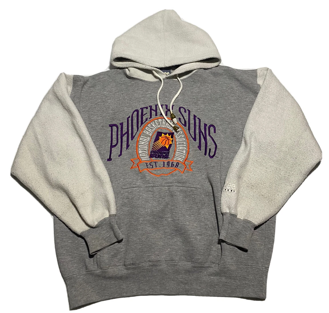 Vintage 90 s NBA Phoenix Suns Hoodie Sweatshirt Sz Medium Inside out B9