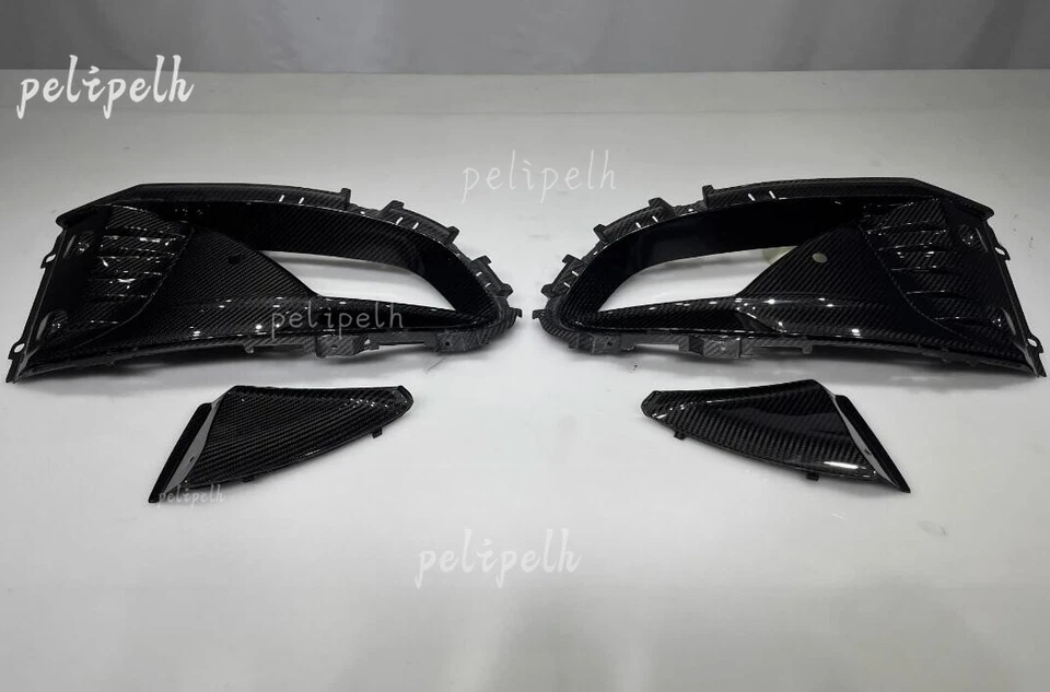 Glossy Carbon Fiber Front Bumper Air Vented Duct Cover for Lotus Emira 2023-2024 - Image 2 of 4