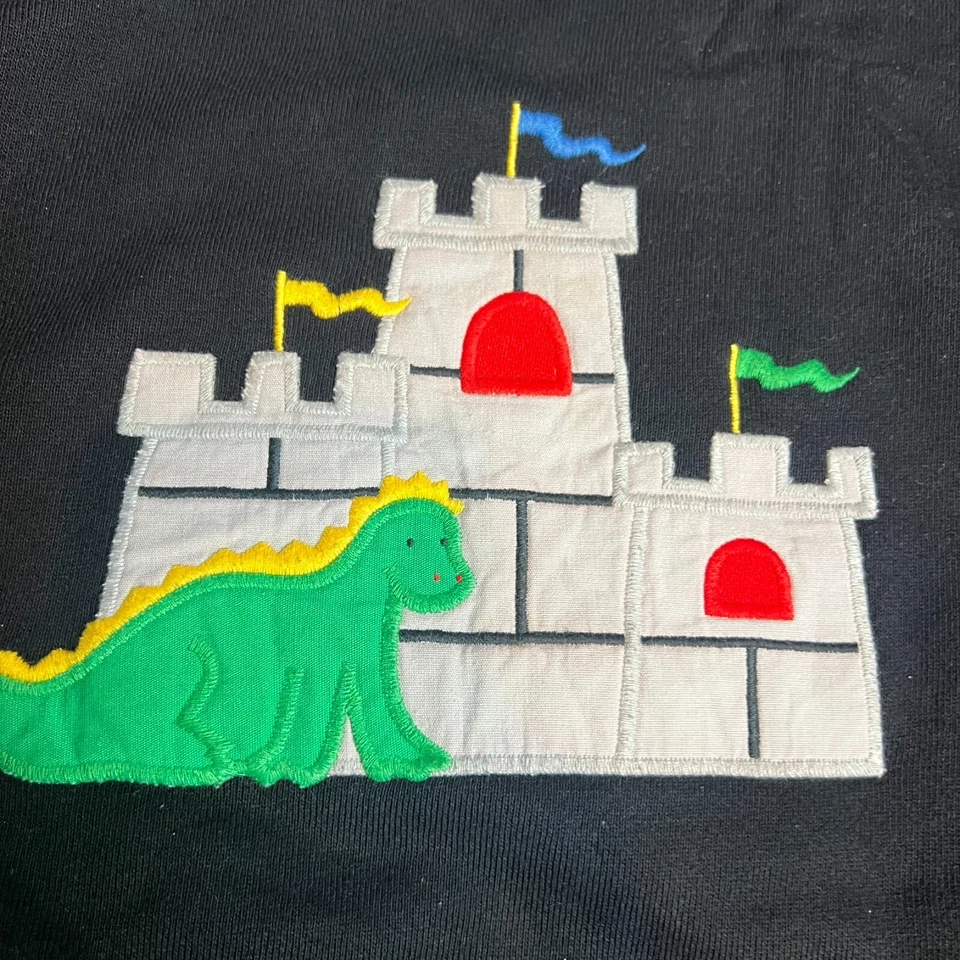 Sudadera Kelly’s Kids Vintage EE. UU. Bordada Castillo y Dinosaurio PEQUEÑA 4/5 Foto 3 de 4