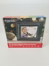 8" Digital Photo Frame Distressed Black - Polaroid