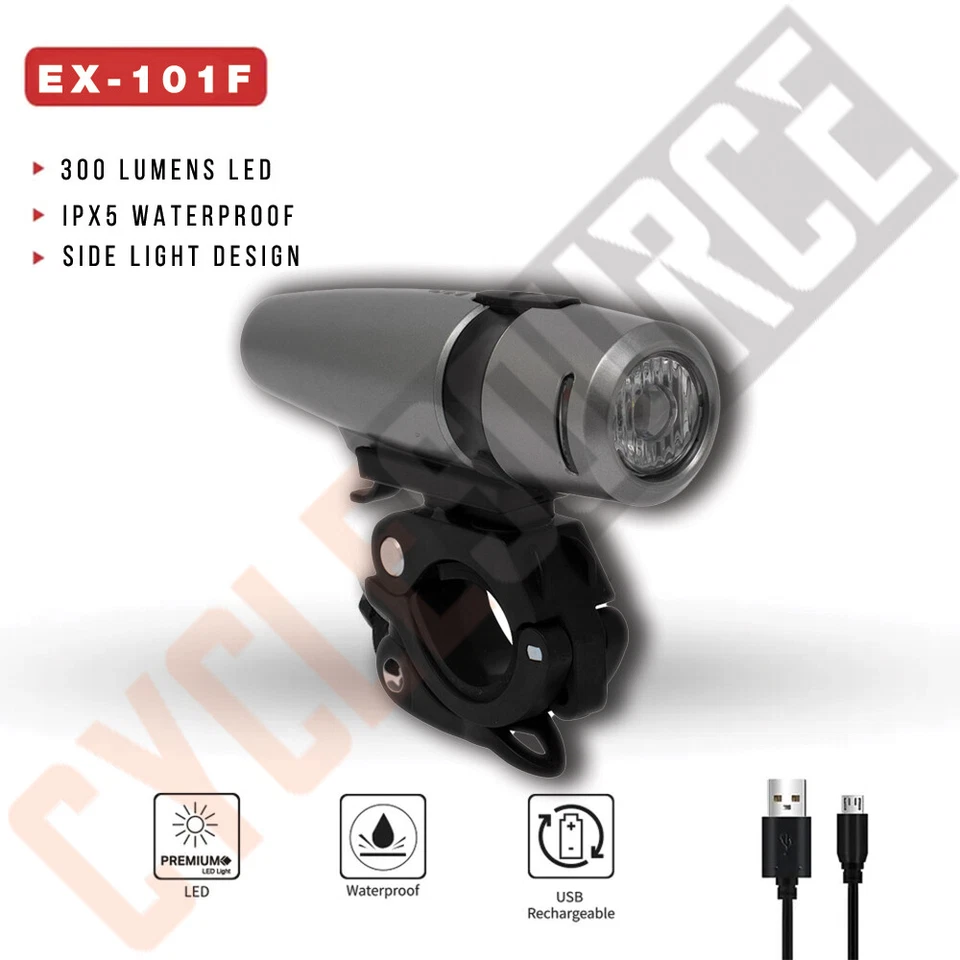 ENIX Bike Round Front Head Light EX-101 Silver - Image 2 of 4