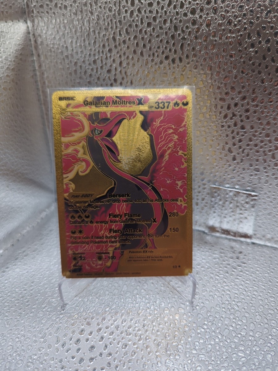 Pokemon Gold Galarian Moltres x/Jolteon GX /Mega Beedrill EX+4 21