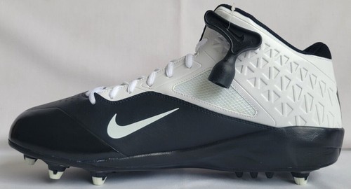Mens Size 16 Black White Nike Lunar Code Pro 3/4 Football Cleats 579669-010 - Picture 2 of 7