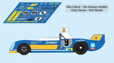 Autocollants Décalcomanies Matra MS680 Le Mans 1974 - Multi-échelles 1:32, 1:43, 1:24, 1:18
