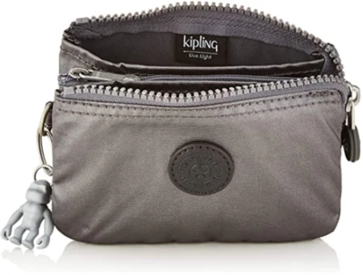 Kipling Damen Creativity S Münzbörse Kosmetiktasche 14,5 cm Grau Carbon Metallic