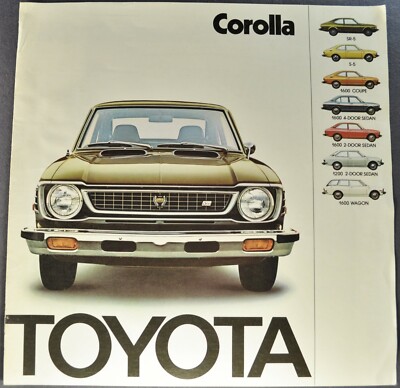 1974 Toyota Corona Catalog Brochure SR Hardtop Sedan Wagon Nice