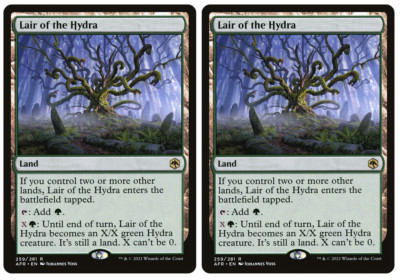 MTG - 2 x Lair of the Hydra - Rare - Adventures in the Forgotten Realms (AFR) NM