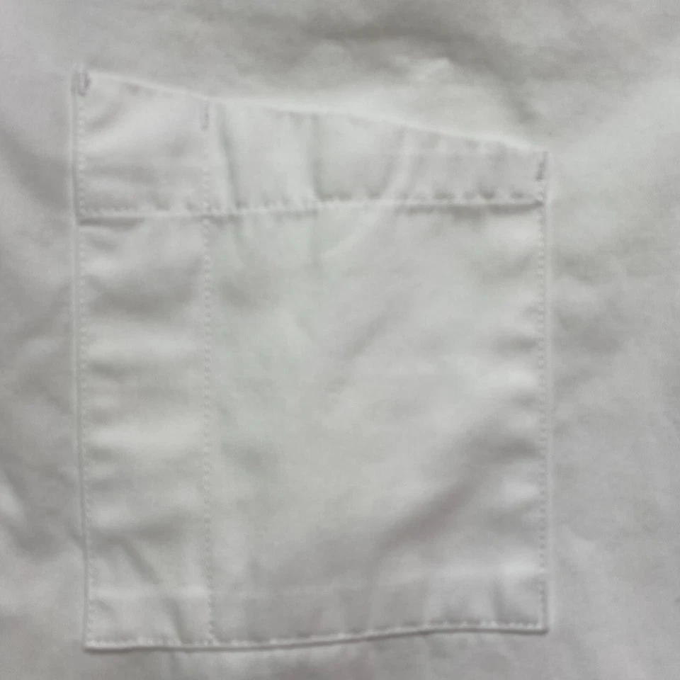 Dickies Lab Coat Unisex Large White Cotton Notched Lap Long Sleeve Patch Pocket - Image 4 of 4