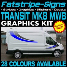 fits Ford Transit Graphics Stickers Stripes Camper Van Motorhome Mk8 L2 MWB 