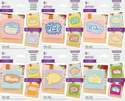 Gemini Decorative Trio Interchangeable Sentiment Collection Crafter's Companion