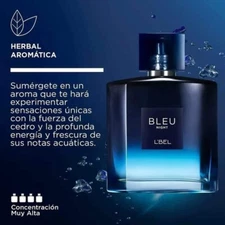 BLEU NIGHT (HERBAL SCENT) LONG LASTING 100ML PARFUM SPRAY BY L'BEL SEALED BOX 