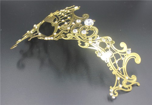 Phantom Filigree Metal Laser Cut Venetian Party Cosplay Masquerade Women Mask - Picture 10 of 15