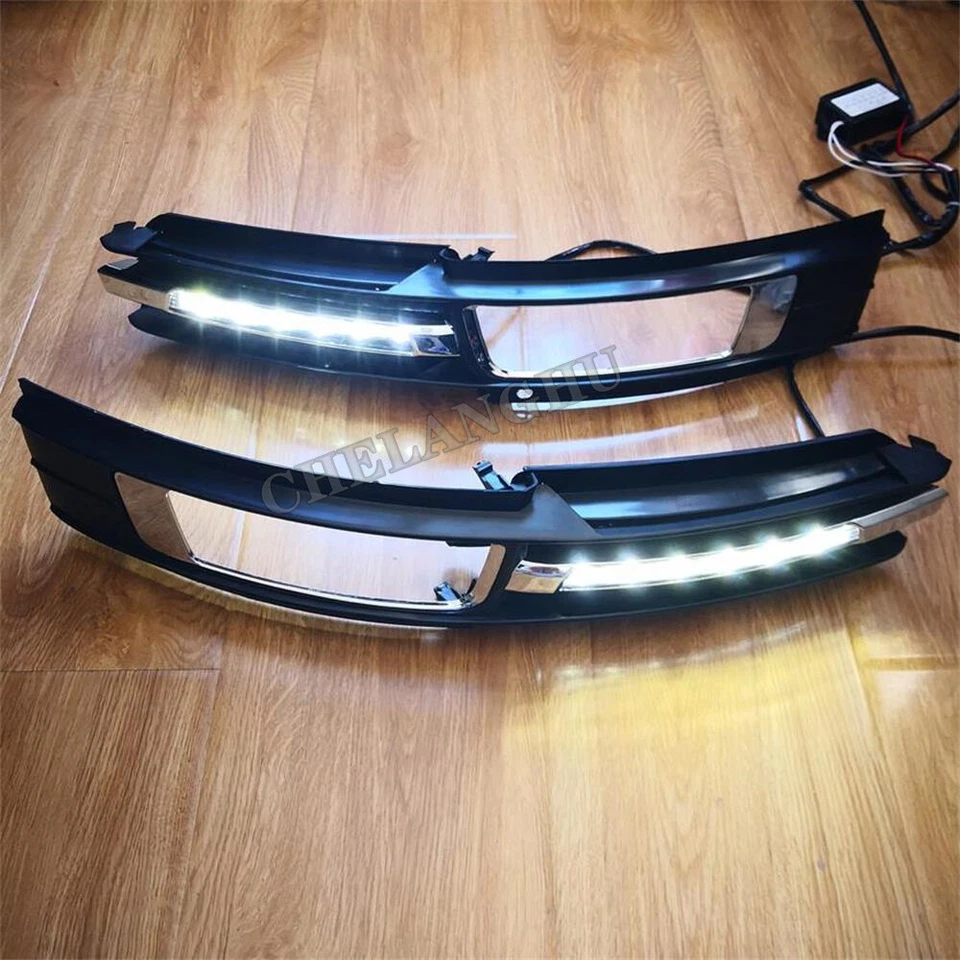 Pair LH&RH Light LED DRL Daytime Running Lights For Audi A6 C6 2009 2010 2011 Foto 4 de 4