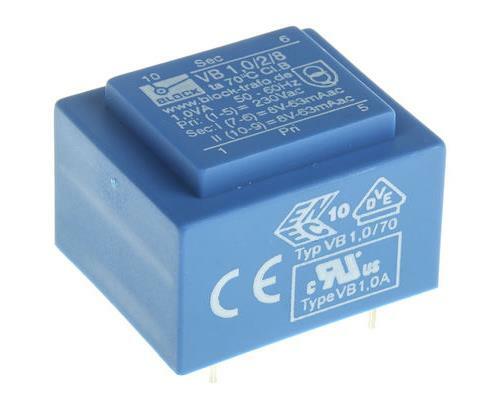 1 transformador de PCB de salida 2 Block VB 1.0/2/8, 8V CA, 1VAC - Imagen 1 de 2