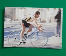 CYCLISME carte  cycliste PASCAL POISSON  équipe SYSTEME U 1986 Signée