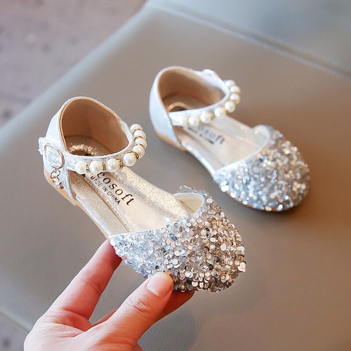 Scarpe principessa primavera estate bambine bambine bambini scarpe casual paillettes scarpe - Foto 3 di 12