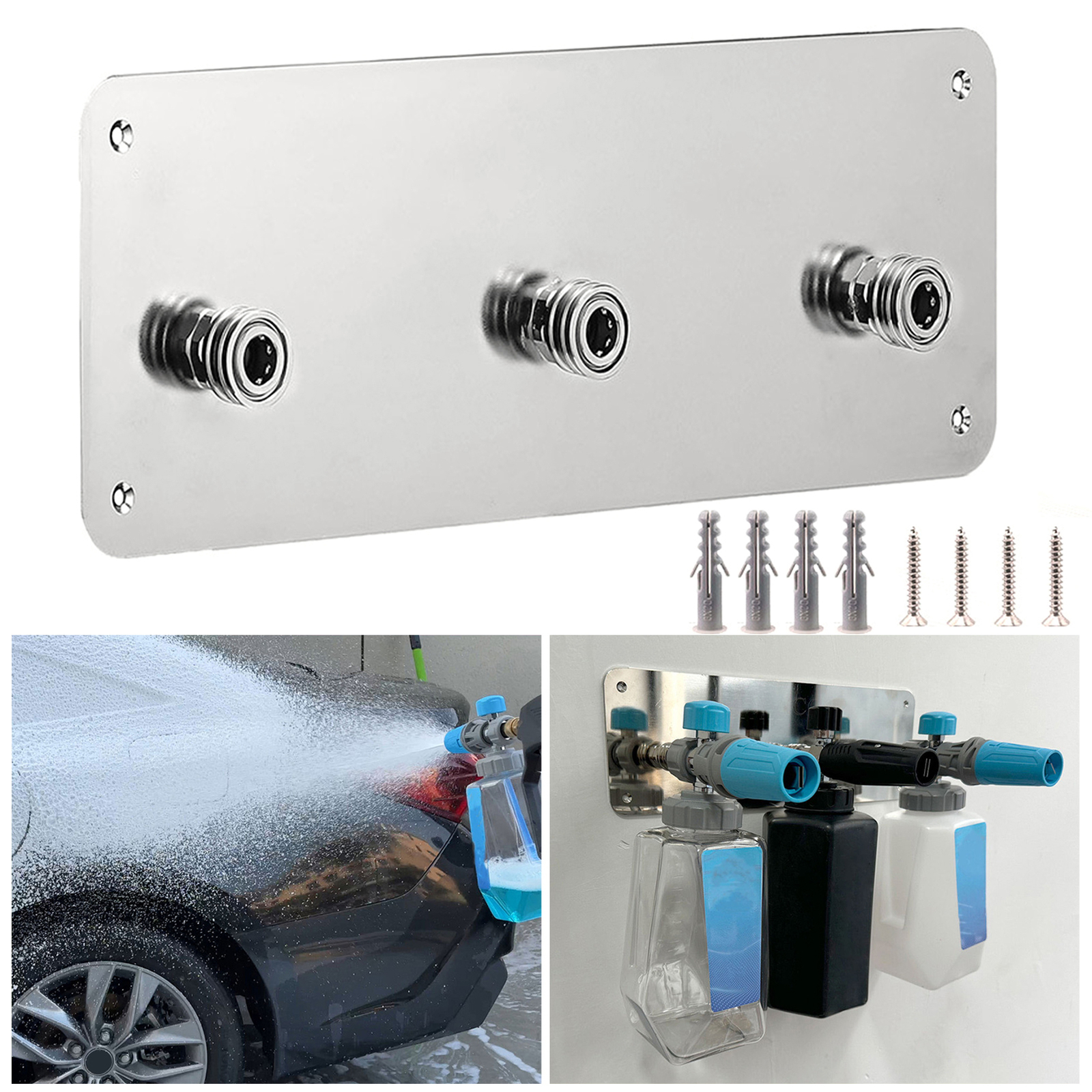 High-pressure washer nozzle head with strong load-bearing and easy installation