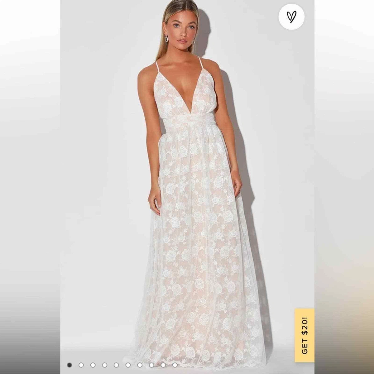Beige lace maxi dress 2025