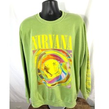 Nirvana Smiley Crewneck Sweatshirt XL Green