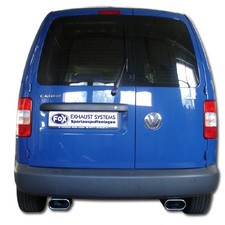 Fox Edelstahl Duplex Sportauspuff-Anlage VW Caddy 3 160x80mm mit Absorber