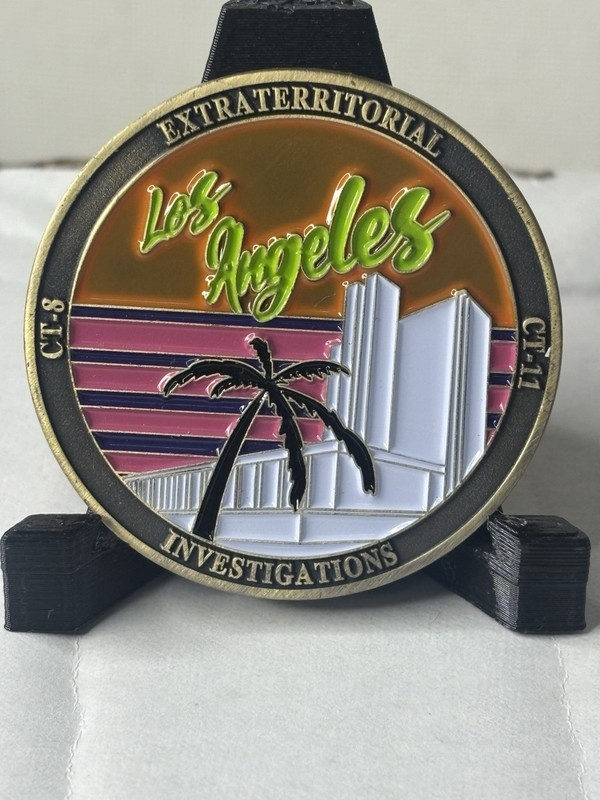 FBI Extraterritorial Investigation Los Angeles Challenge Coin GTA Design