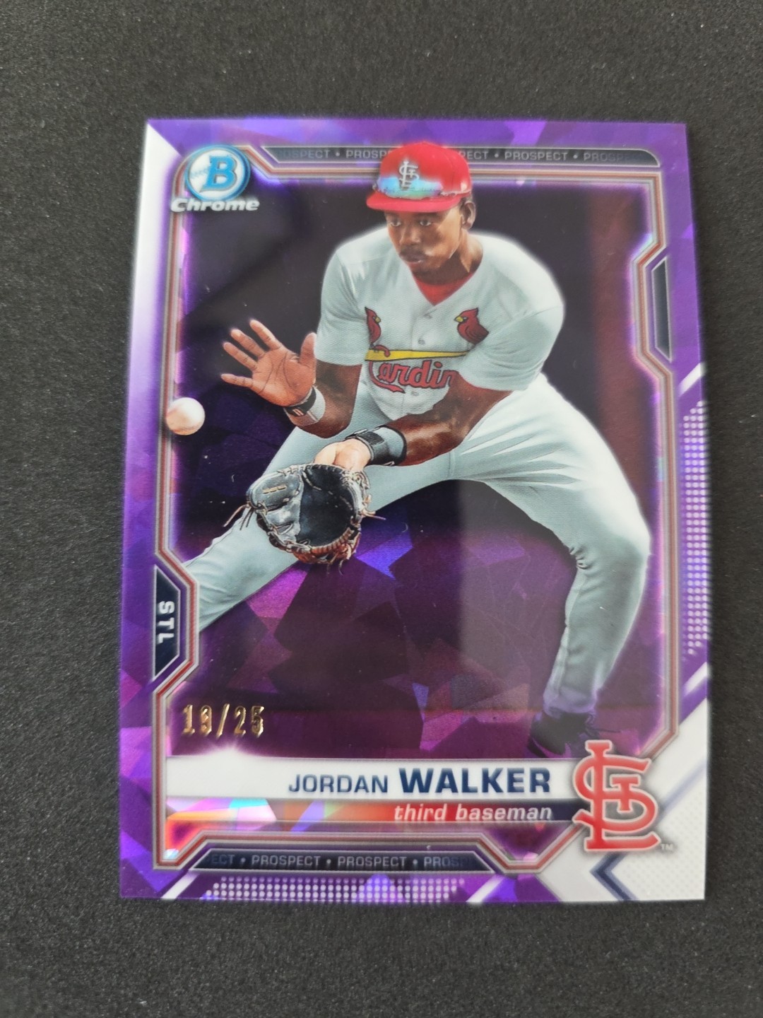 Jordan Walker #BCP-236 Baseball Cards 2021 Bowman Chrome Sapphire Prospects trading card — raw and PSA graded price guide