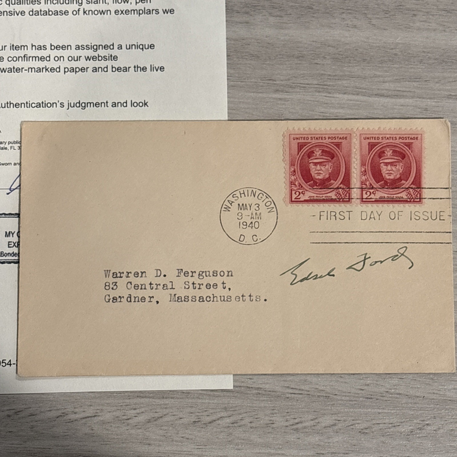 Henry Ford II Signed First Day Issue Envelope JSA Cert Ford Motor CEO